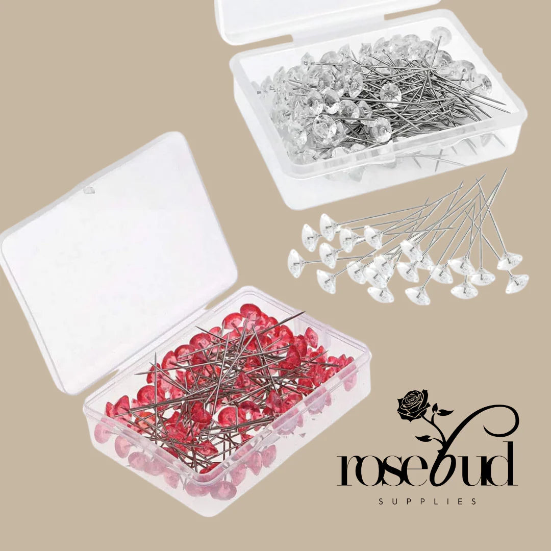 Floral Rhinestone Pins